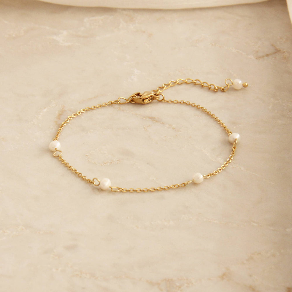 Pearl by the Yard Bracelet: Gold