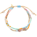 Stacking Bracelet - Love/Rhodochrosite/Gold