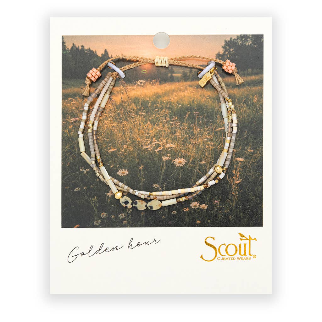Stacking Bracelet - Joy/Dalmatian Jasper/Gold