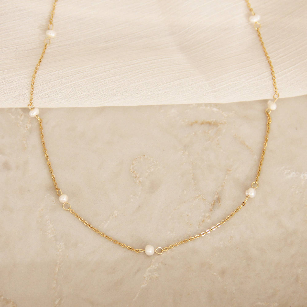 Pearl by the Yard Necklace: SILVER